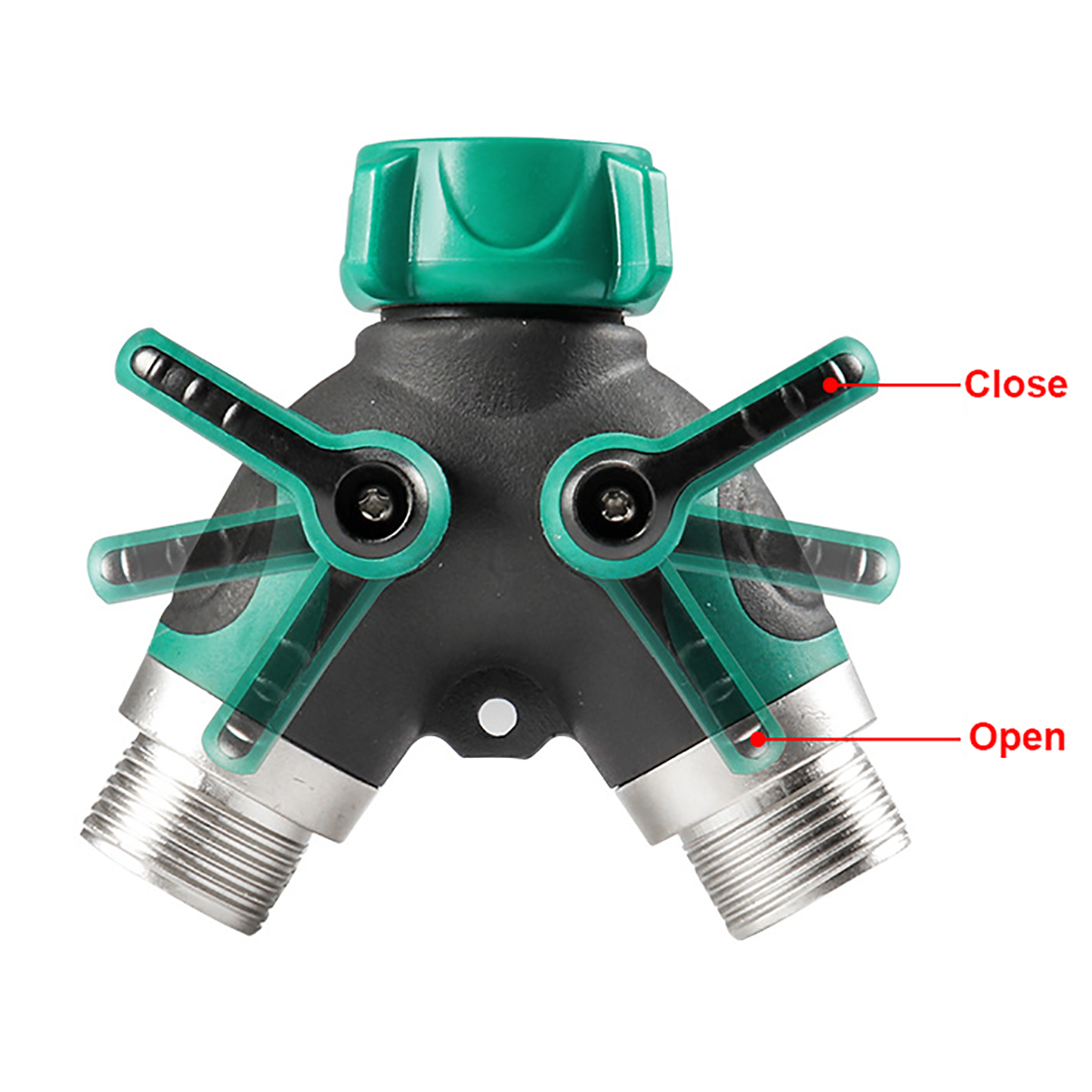 Divisor de mangueira de irrigação de jardim, válvula de derivação de água de 1 via e 2 vias, 3/4 ", torneira de rosca padrão americano, adaptador de torneira distribuidor de água