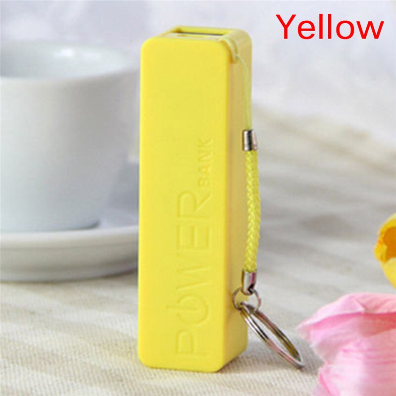 JETTING Draagbare Power Bank 18650 Externe Backup Battery Charger Met Sleutelhanger Factor Loest Prijs: YELLOW