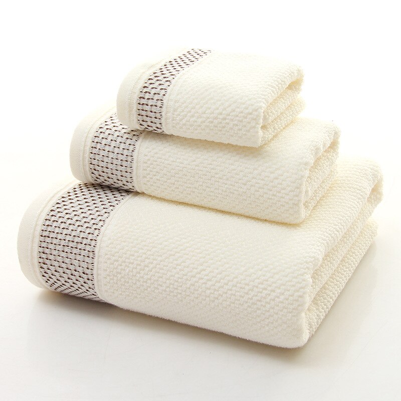 100% Katoenen Handdoek Badhanddoek Vierkante Set, Volwassen Bad En Hotel Badhanddoeken Kan Apart Worden Aangeschaft: Beige