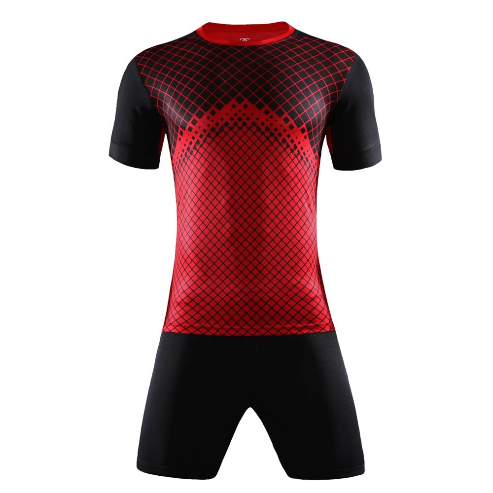 DIY Erwachsene Fußball Uniform Outfit Ausbildung Trikots Costom Fußball Trainingsanzug Trikots Fußball Kit survêtement fußball: Red / 3XL