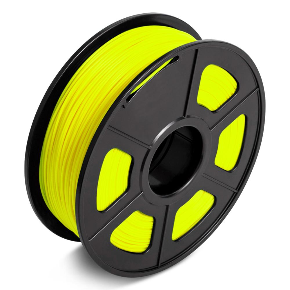 3D Filament Pla 1Kg 1.75Mm Voor Fdm 3D Printer Oranje 2.2 Lbs Tolerantie 0.02Mm Niet Giftig filamenten Geen Bubble Afdrukken Materiaal: Yellow