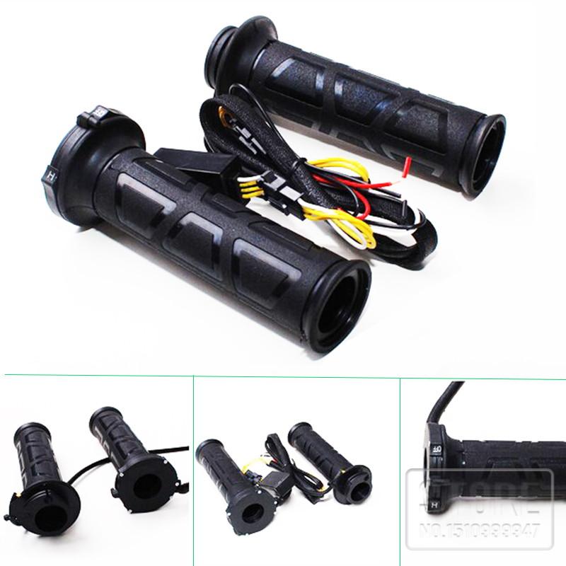 Nuove manopole riscaldate a mano universali per moto da 22 mm Manopole modellate Scaldini ATV Regolare la temperatura del manubrio caldo