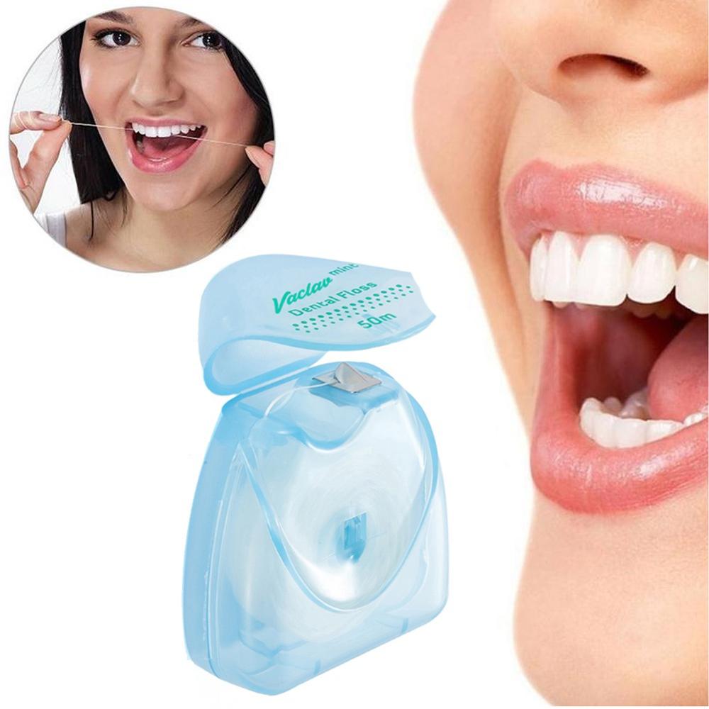 50 Meters Wax Superfine Floss High Elasticity Interdental Floss Original Floss Oral Hygiene F