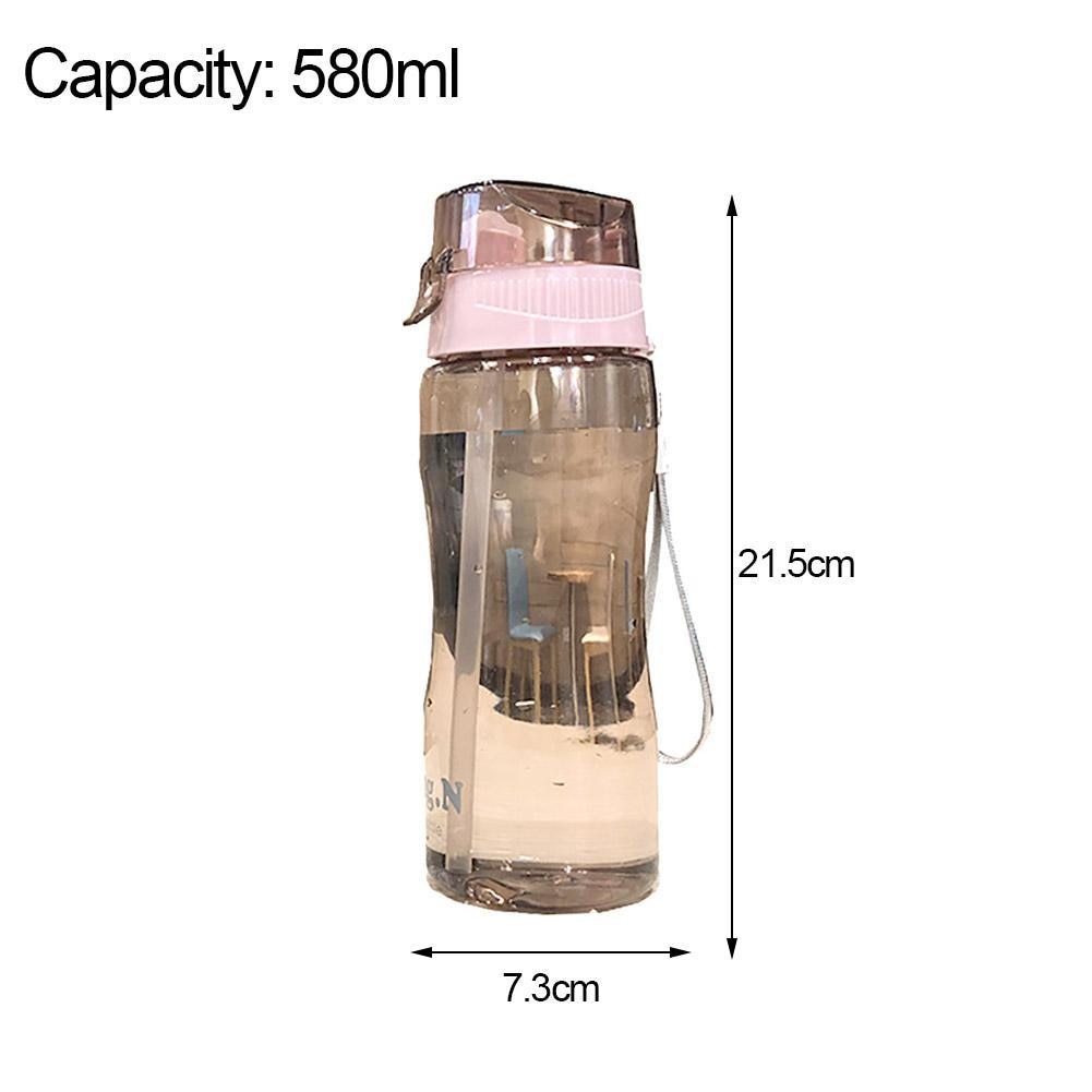 580ml Plastic Sports Water Bottle Cup Portable Lea... – Grandado