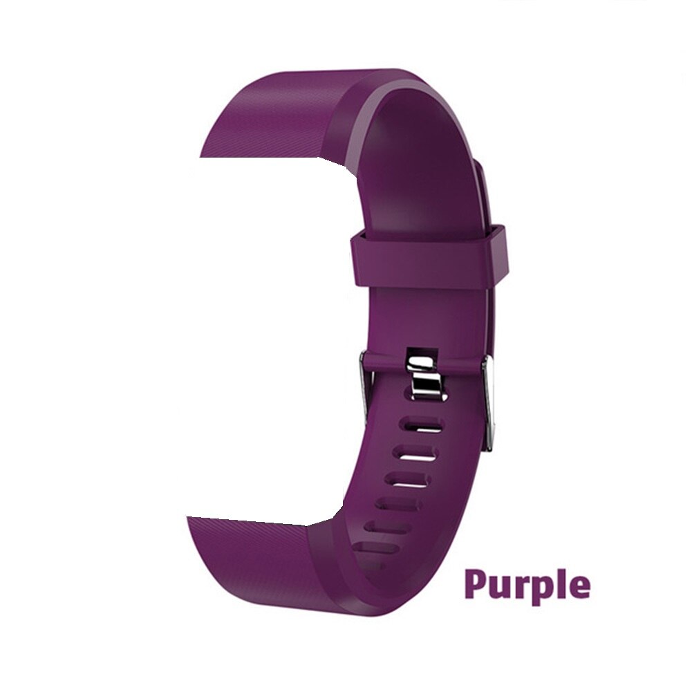 Wrist Band Strap Replacement Silicone Smart Watch Bracelet Watchband For ID115 Plus Smart Watch: Purple