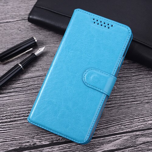 Étui de luxe rétro pour Sony Xperia X F5121 Dual F5122 cuir Original couverture arrière fente pour carte portefeuille étui peau téléphone Coque: Sky Blue