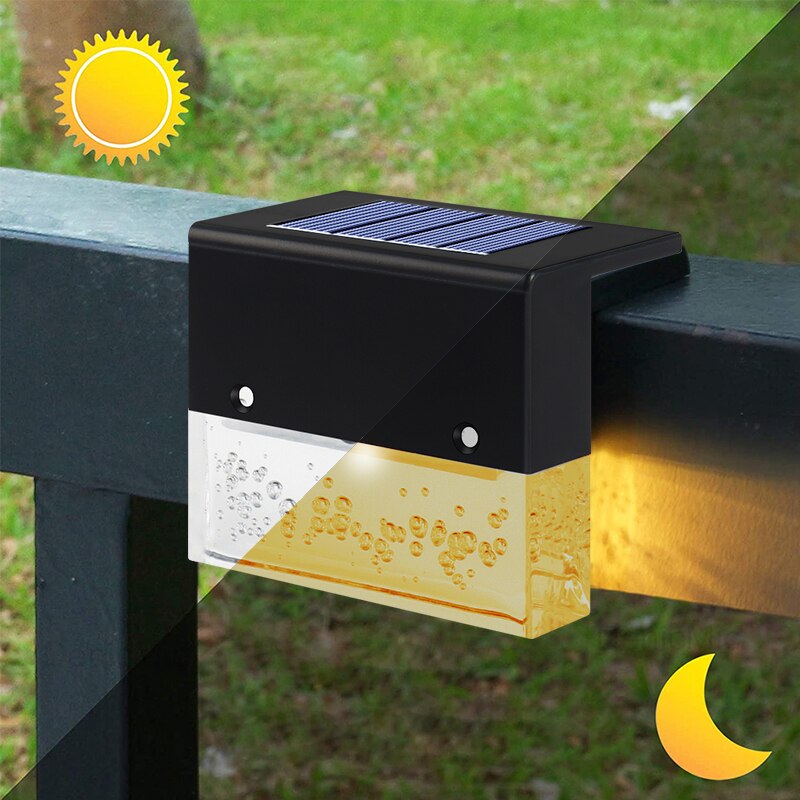 Solar Lamp Outdoor Binnenplaats Huishouden Outdoor Tuin Decoratie Led Kleurrijke Landschap Trap Stap Verlichting