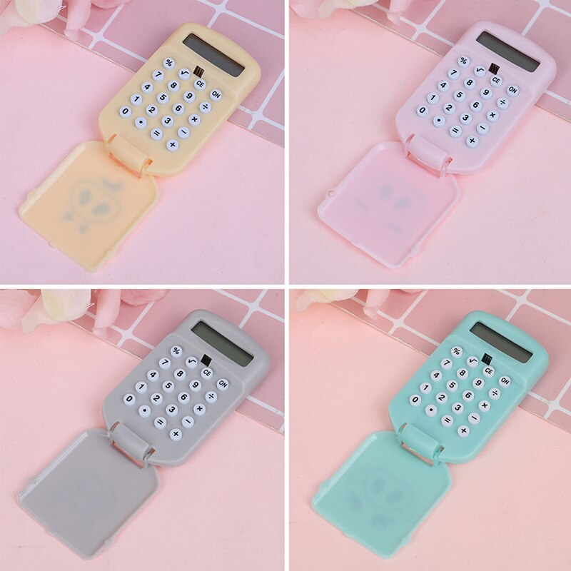 Mini Cute Pocket 8 Digits Electronic Calculator Desktop Student School Supply Portable for school student