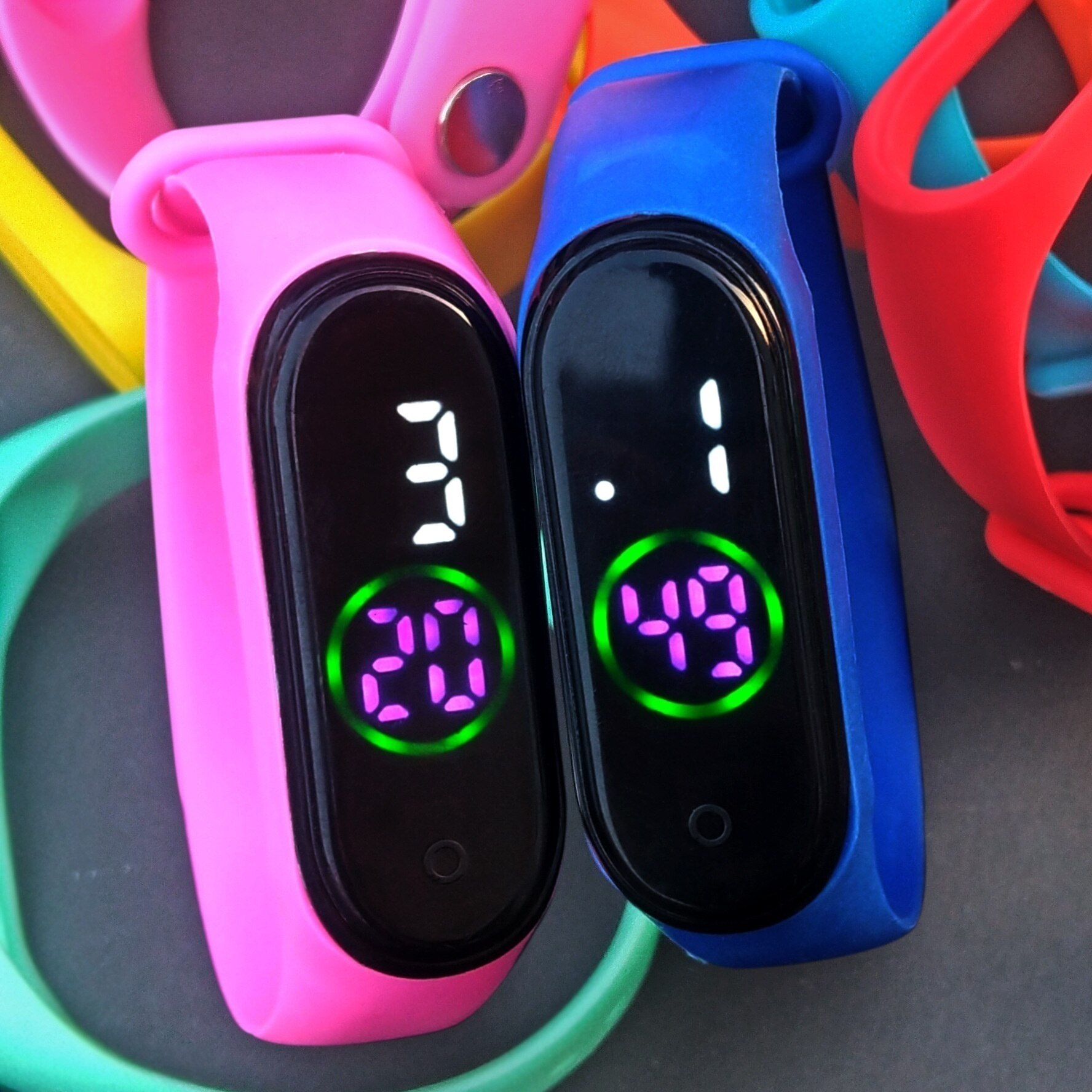 Montre de sport numérique LED étanche pour enfant, ado garçon et fille, bracelet en silicone ultra léger, unisexe