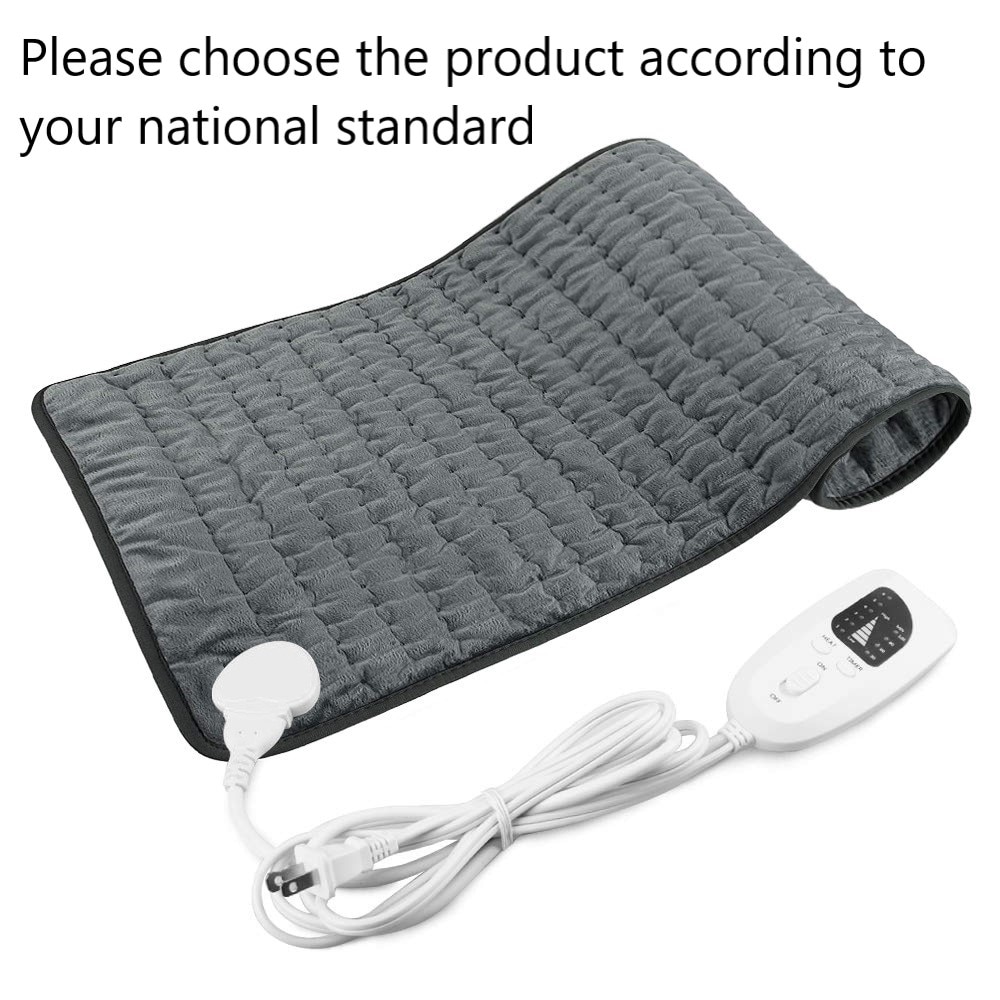 6 Heat Modes Microplush Electric Heating Pad for Abdomen Waist Back Pain Relief Winter Warmer Fast Heat Pad with EU/US Plug