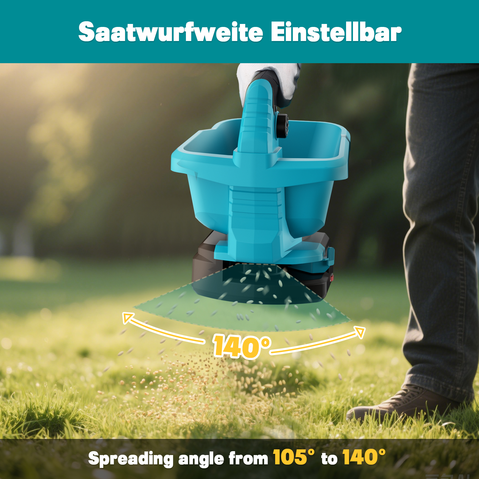 Akku-Handspreizer für Makita 18 V BL1830 Akku, tragbarer elektrischer Spreizer für Gras, Samen, Salz, Dünger (nur Werkzeug)