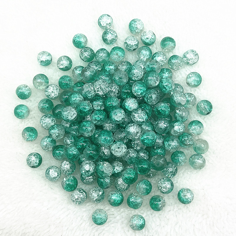 4mm 6mm 8mm Round Glass Crackle Beads Loose Spacer Beads for Jewelry Making Diy Handmade Necklace Bracelets Accessories: black / 3mm
