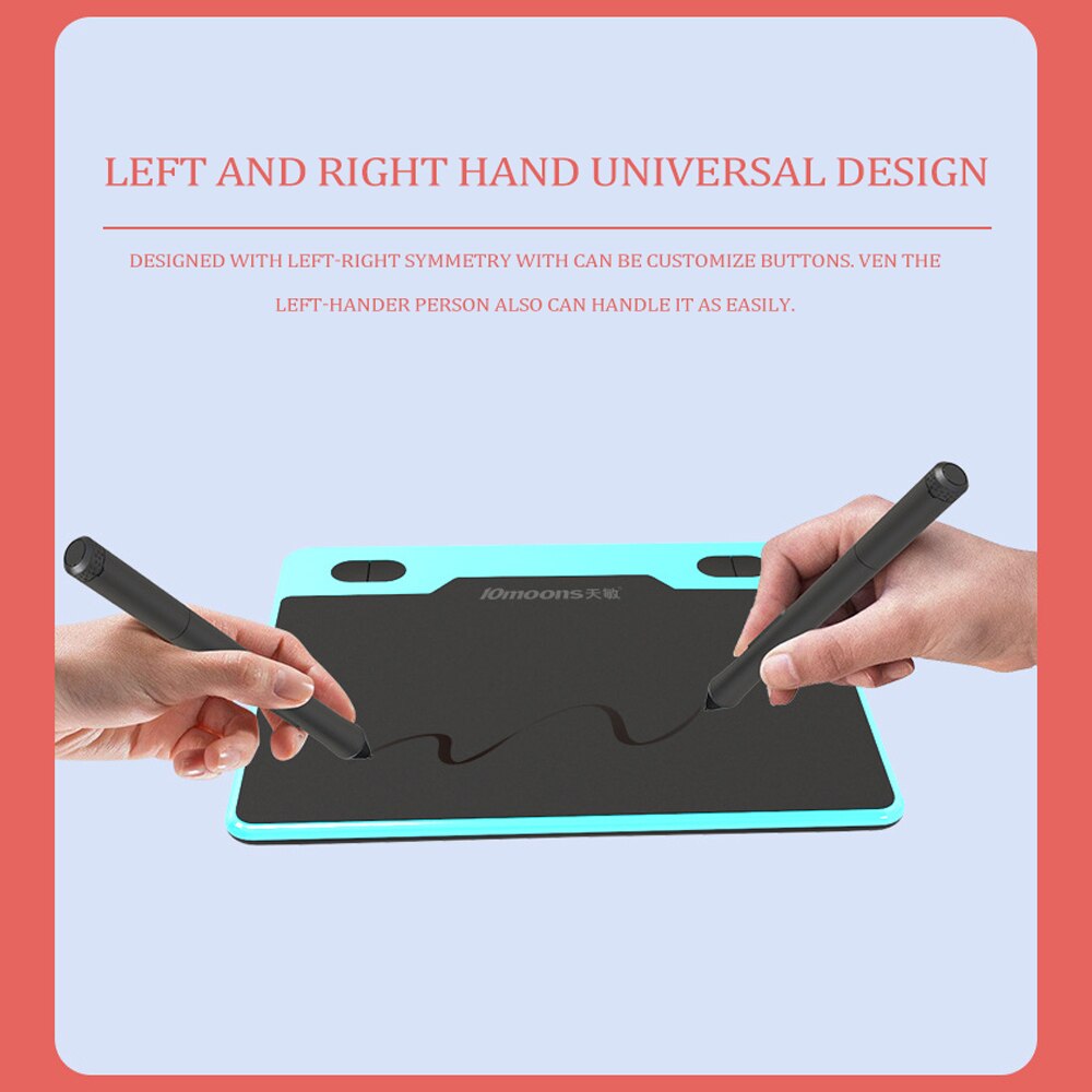 10moons 6 Inch Ultralight Graphic Tablet 8192 Levels Digital Drawing Tablet Battery-Free Pen Compatible Android Device