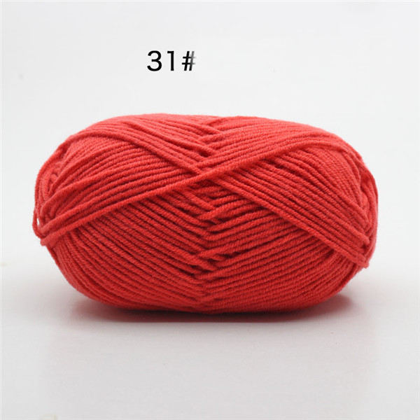 upgrade natuurlijke zijde melk katoenen garen dikke garen voor breien baby wol haak garen weave draad 4 Plys 50 g/stk: 31