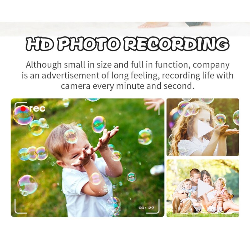 Cámara para niños, 2 pulgadas, HD, pantalla colorida, cámara de vídeo Digital, a prueba de golpes, cámaras de dibujos animados para niños pequeños, videocámara infantil, para niños