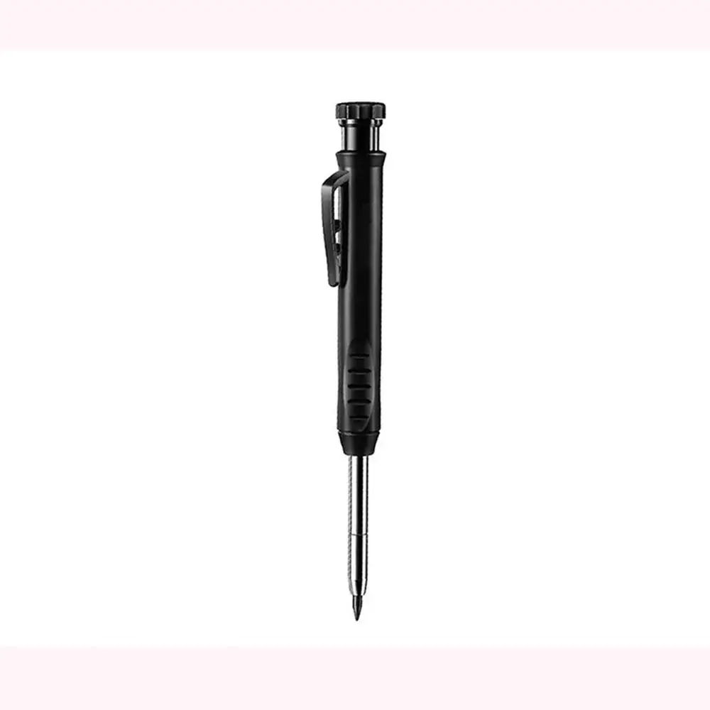 2,8 mm mechanisch potlood Ingebouwde puntenslijper Diepgatmarkering Effen timmermanspotlood Metaal Lange kop Houtbewerking Diepgatmarkering: Licht Geel