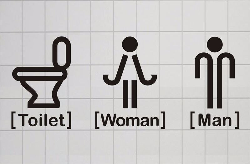 Unisex toiletbord - grappige ontwerpen