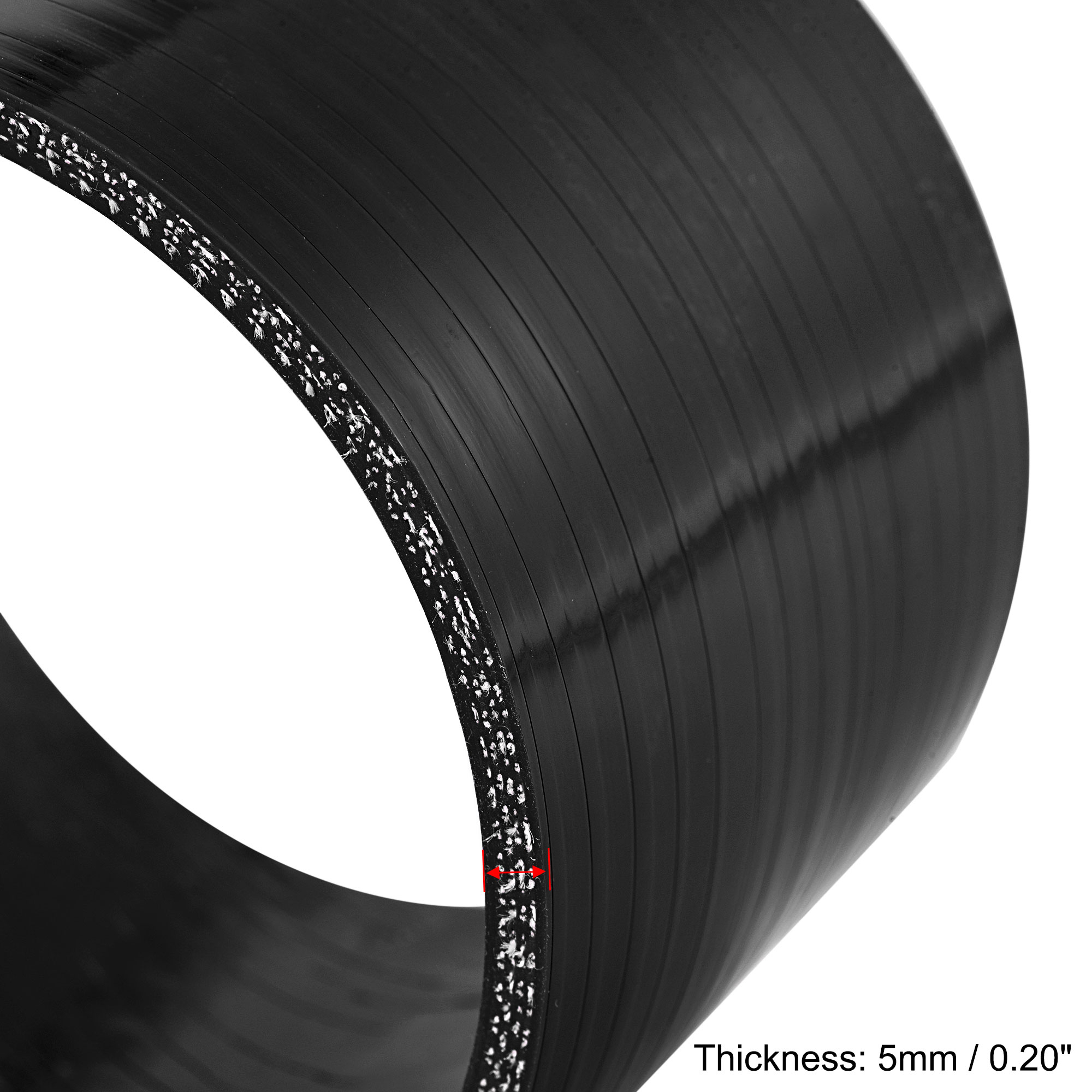 UXCELL 25mm-127mm ID Hoge Prestaties Rechte Siliconen Koppeling Pijp Versterkte Rechte Slang Turbo Inlaattraject Zwart
