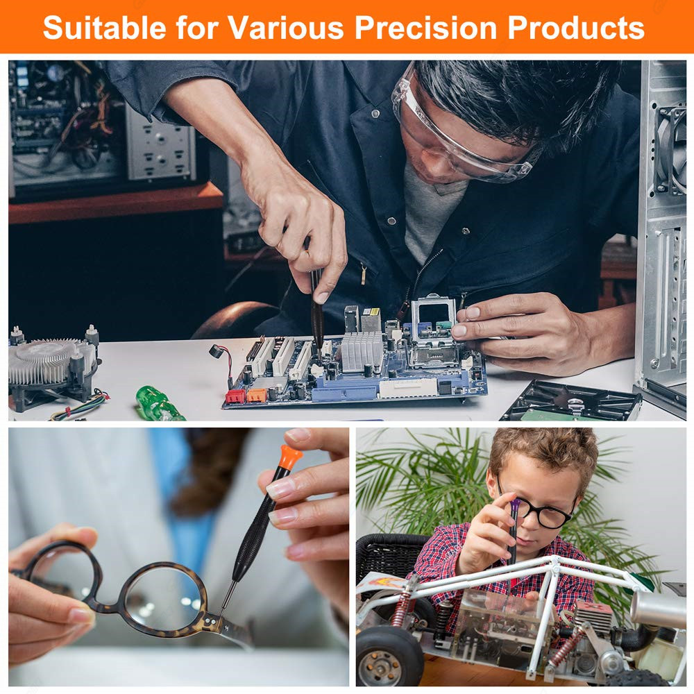 6Pcs Screwdriver Set Magnetic Mini Flathead &amp; Phillips Precision Screwdriver Set Eyeglasses Watches Electronics Repair Tools Kit