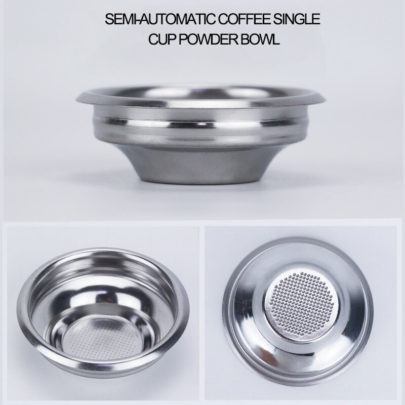 Semi-Automatic Coffee Machine Stainless Steel Single And Double Serving Powder Cup Brewing Head Filter Bottomless Handle Filter