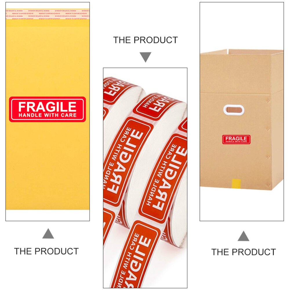 500pcs Fragile Stickers Handle with Care Warning Packing Label Stickers