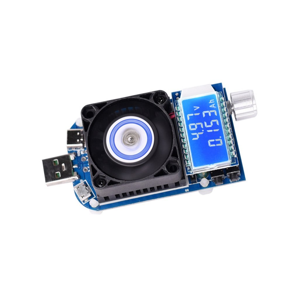 USB Adjustable Constant Current Electronic Load Charging Test Instrument Aging Discharger Intelligent: 4A25W