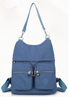 Jinqiaoer Kleur Vrouwelijke Tas Waterdichte Nylon Tas Vrolijk Grote Capaciteit Rugzak Beknopte Sfeer Rugzakken Boodschappentas: gray