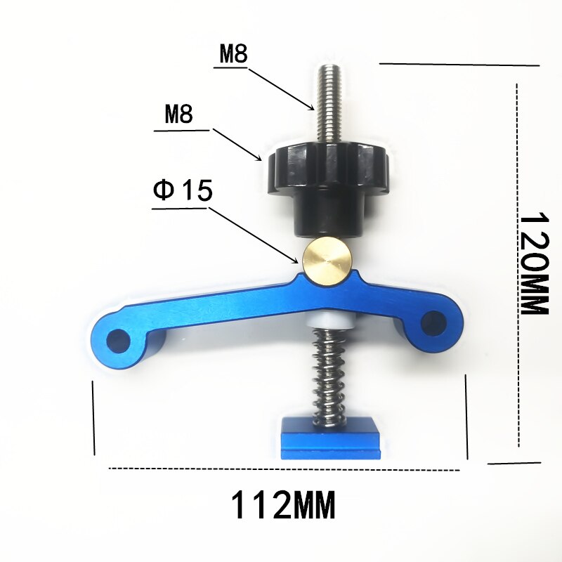 T-shaped Block Clamp Universal Aluminum T-shape Block Clamp Woodworking Miter Track Clip Clamp Set Hand Tool Woodworking Tool