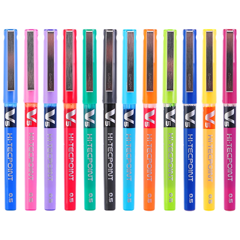 Japan papirvarer pilot bx -v5 0.5mm straight pen stor kapacitet farve blæk kuglepen skole forsyninger