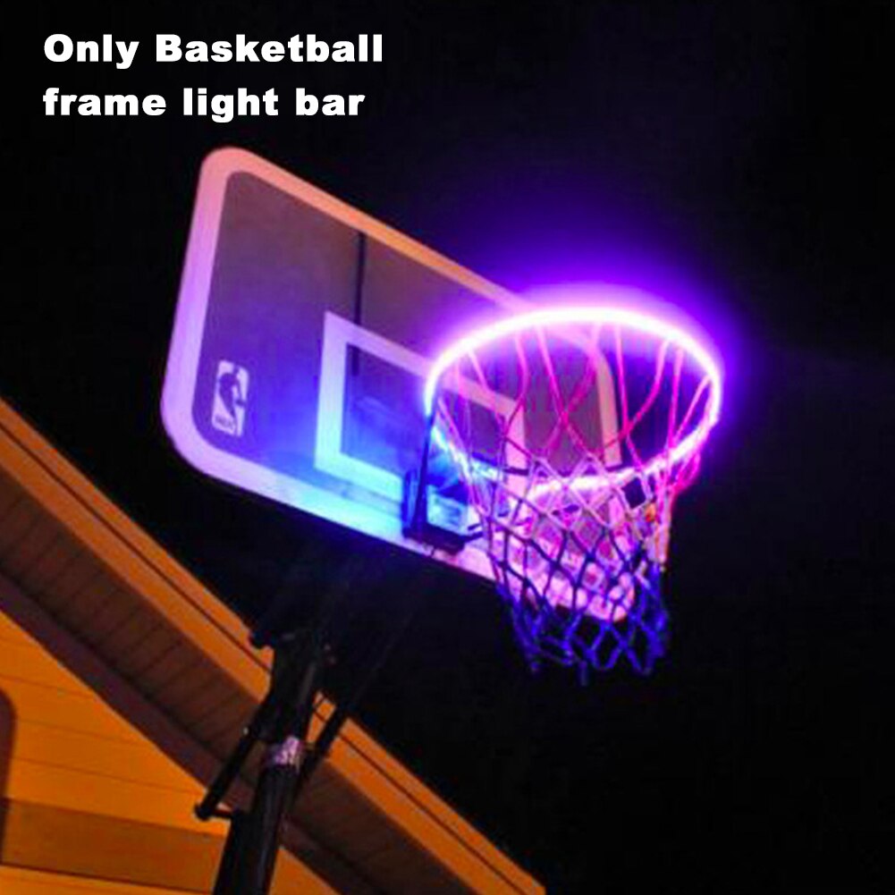 Waterproof Solar Energy Basketball Rim Light Glow In The Dark Attachment Night Lamp For Kids LED Strap Sports Playing
