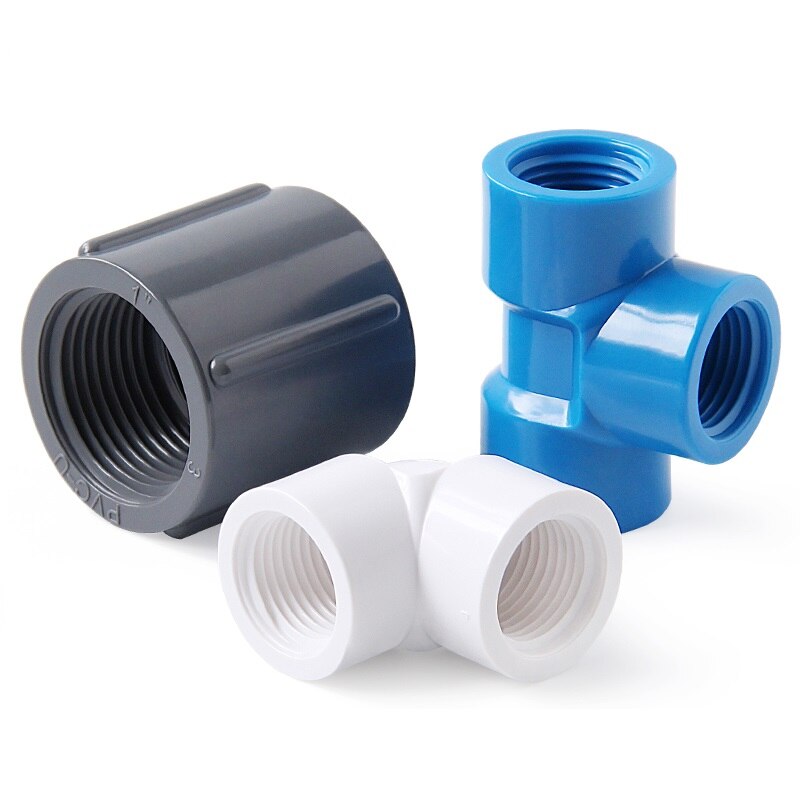 1pc 1/2"3/4"1" PVC Elbow Connector Female Thread PVC Joints Garden Water Pipe PVC Fittings