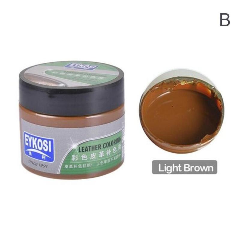 50ml Leather Repair Paste Coloring Agent Sofa Leather Cracks Hole Scratch Polish Care Agent Shoes Polishing Paint O6N8: B