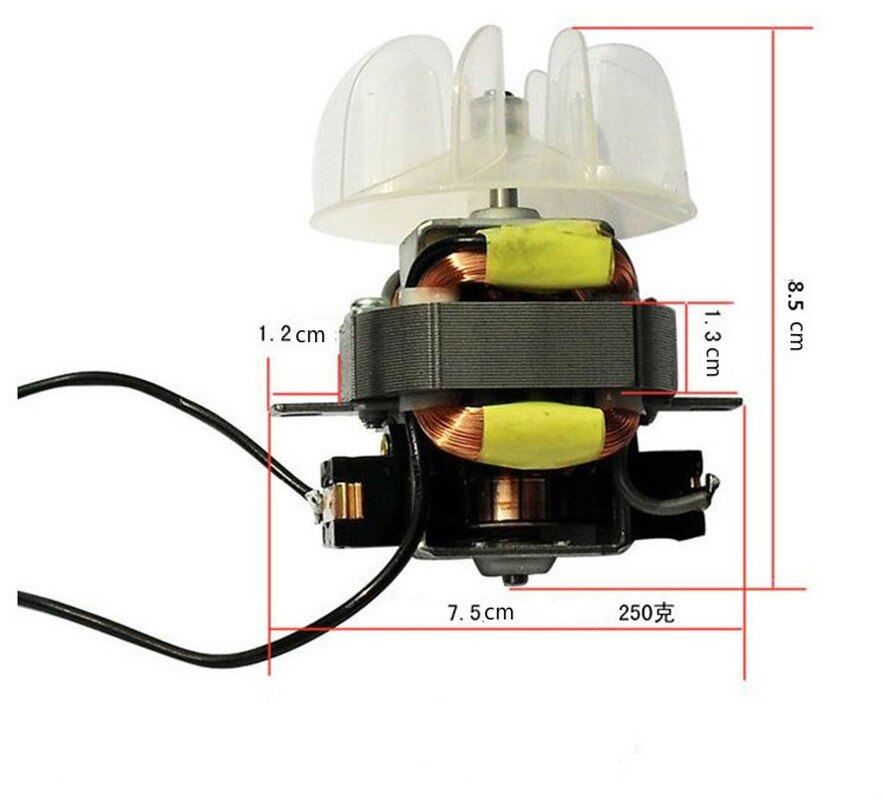 High-power blower motor, AC induction motor with fan, single-phase series motor AC220V No. 13 motor