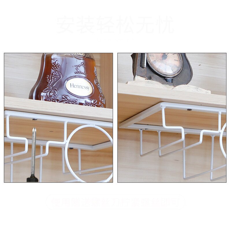 Glasreol husholdnings hængende vinkopholder bar bæger stilktøj opbevaringsstativer europæisk vinreol hylde bøjle bar organisator