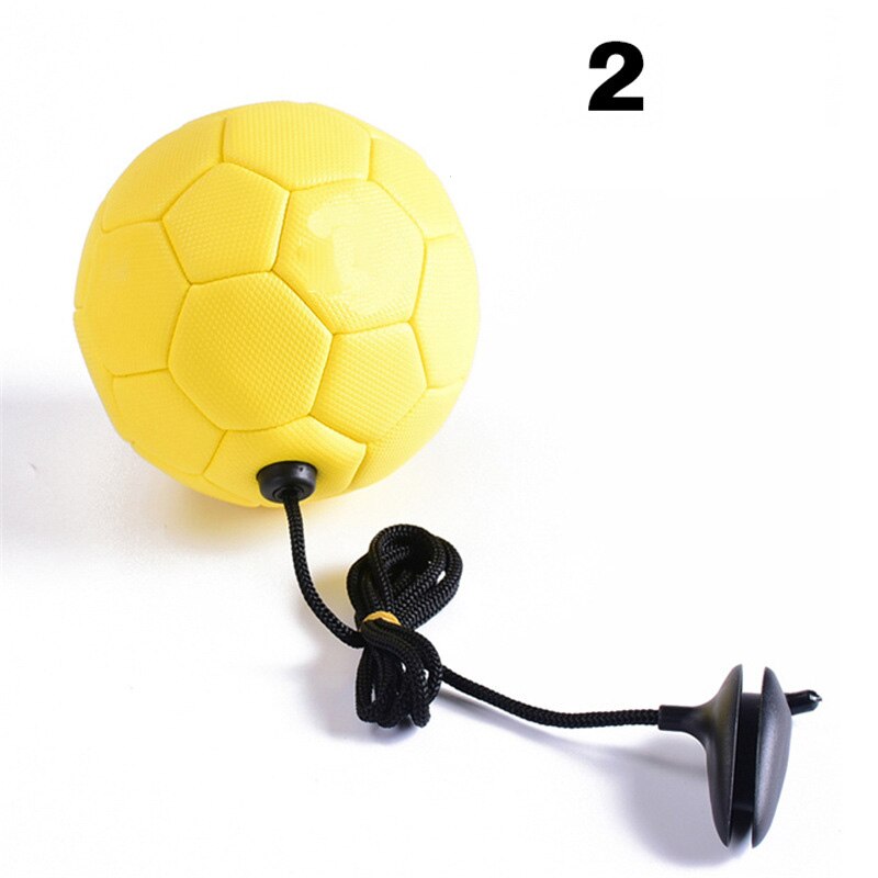 Kids Football Training Ball For Boys Grils Foot Ball Outdoor Equipment Training Practice Belt Pupils With Rope Soccer Ball: Yellow 2