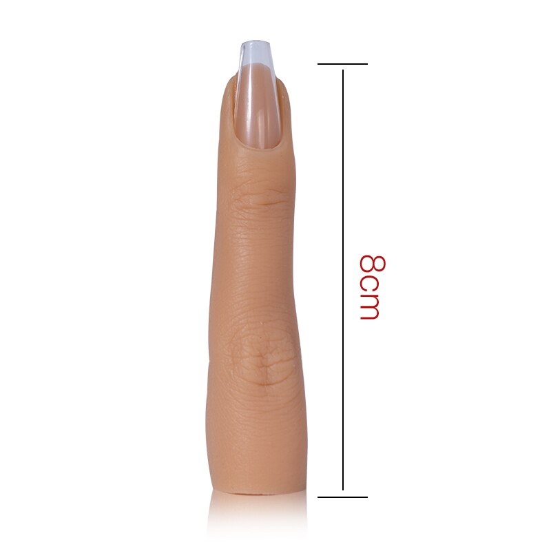 Nail Art Training Hand False Finger Natural Nail Tips Manicure Practice Model Nail Display Silicone Finger Makeup Tool