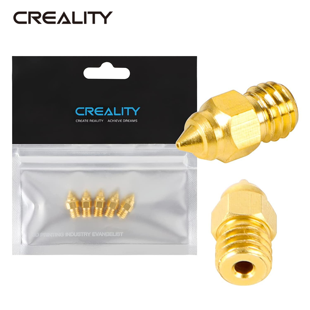 Creality 5 pièces/ensemble 0.2/0.4/0.6/0.8/1.0mm extrudeuse Hotend buses en laiton pour imprimante CR-6 SE/Ender-3 série/Ender 5