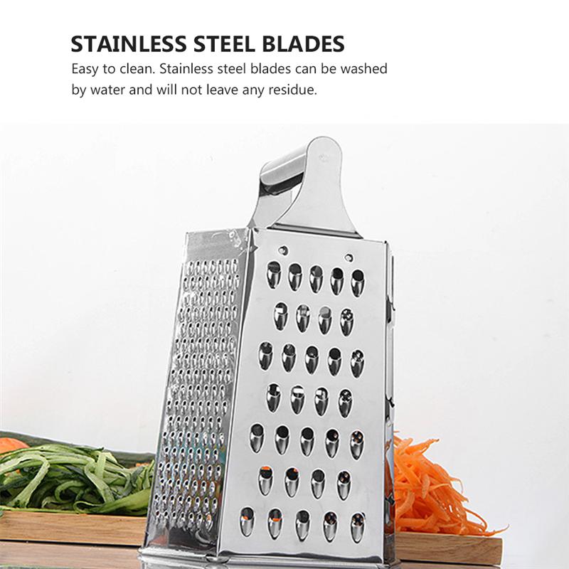 1Pc Rvs Keuken Rasp Multipurpose 6 Zijden Doos Rasp Multifunctionele Plantaardige Snijder Voor Home Kitchen Tool (Zilver)