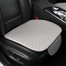 Linen Car Seat Cover Comfortable Front Auto Seat Cushion Non-slip Breathable Protector Mat Pad Four Season Interior Accessories