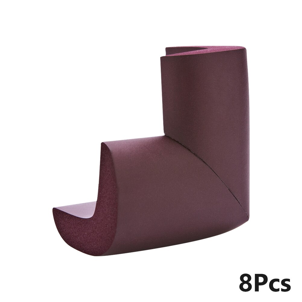 8 stk/parti 70 x 35mm blød bord skrivebord hjørnebeskytter baby sikkerhedskant hjørnebeskytter til børn spædbørn beskytte tape pude: Brun