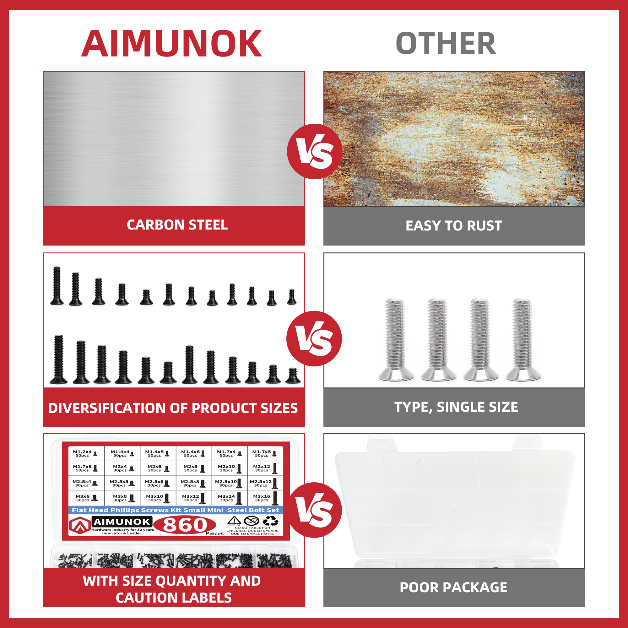 kit assortimento di viti per piccoli computer da 860 pezzi, viti per occhiali minuscoli nere M1.2 M1.4 M1.7 M2 M2.5 M3, discoteca rigido SSD per PC e computer portatile C