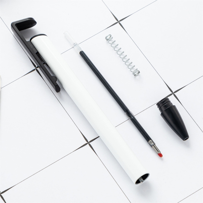 Stylo à bille rétractable à transfert de chaleur, stylo à sublimation, blanc, impression complète, 10 pièces