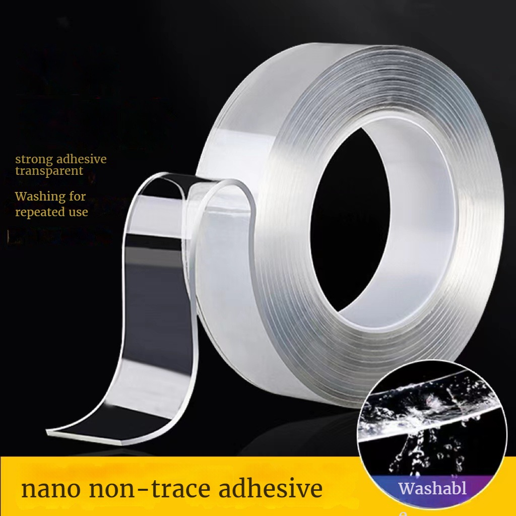 1 mm dickes doppelseitiges Nano-Klebeband, starkes, transparentes Nano-Klebeband, spurloser Acryl-Patch, universeller Kleber: 10mm