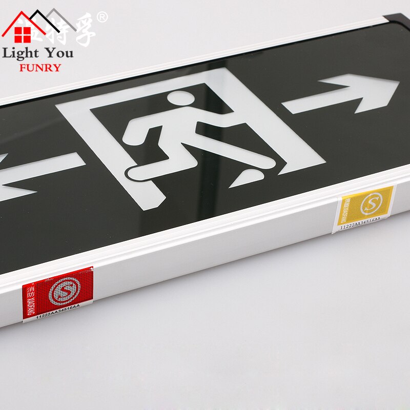 Nationale standaard veiligheidsuitgangsbord led brand noodverlichting nooddoorgang evacuatiebord licht
