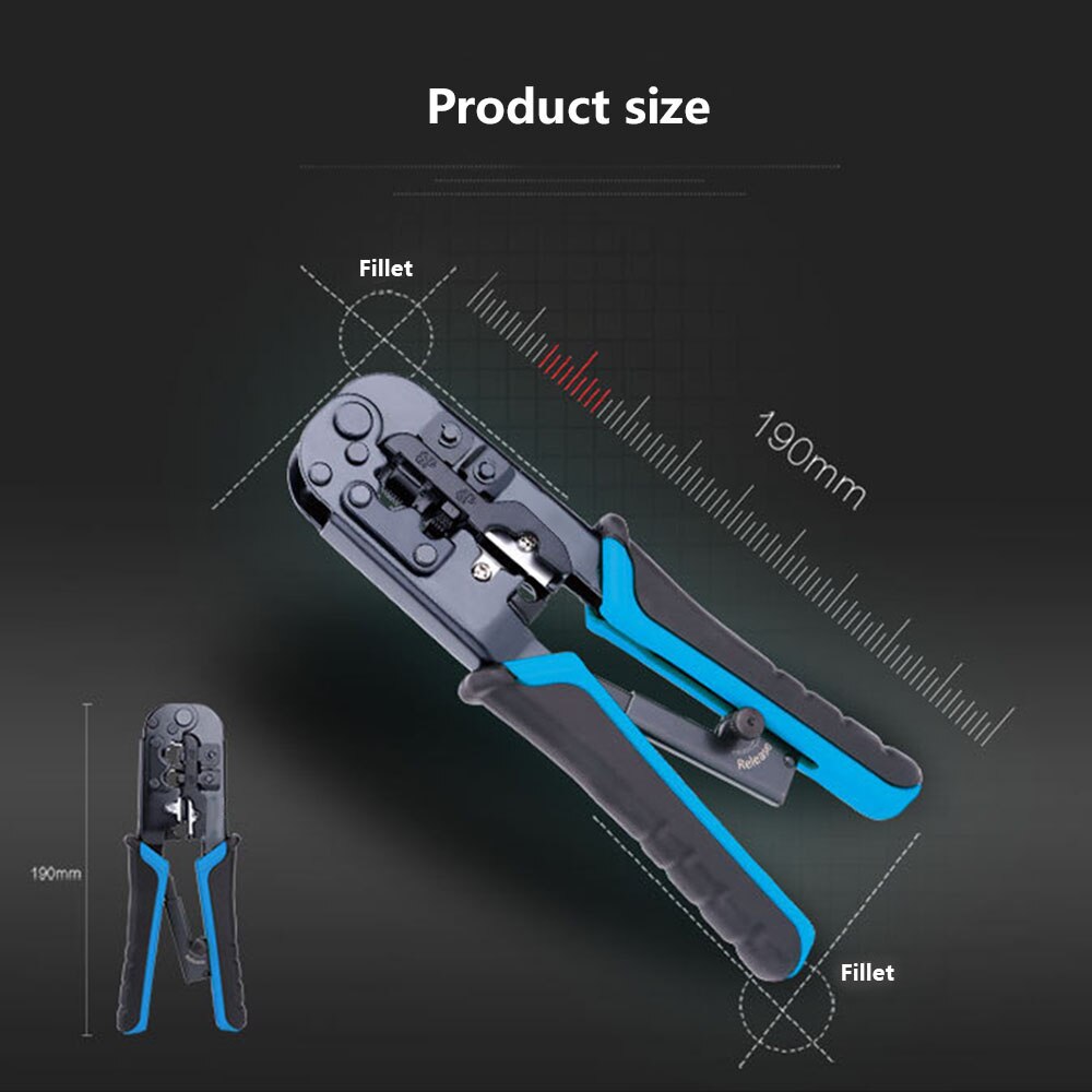 Multifunction Crimper Dual Purpose RG45/11 Crimping Tool Telephone Line Network Cable Crimper Cutter Pliers Wire Stripper