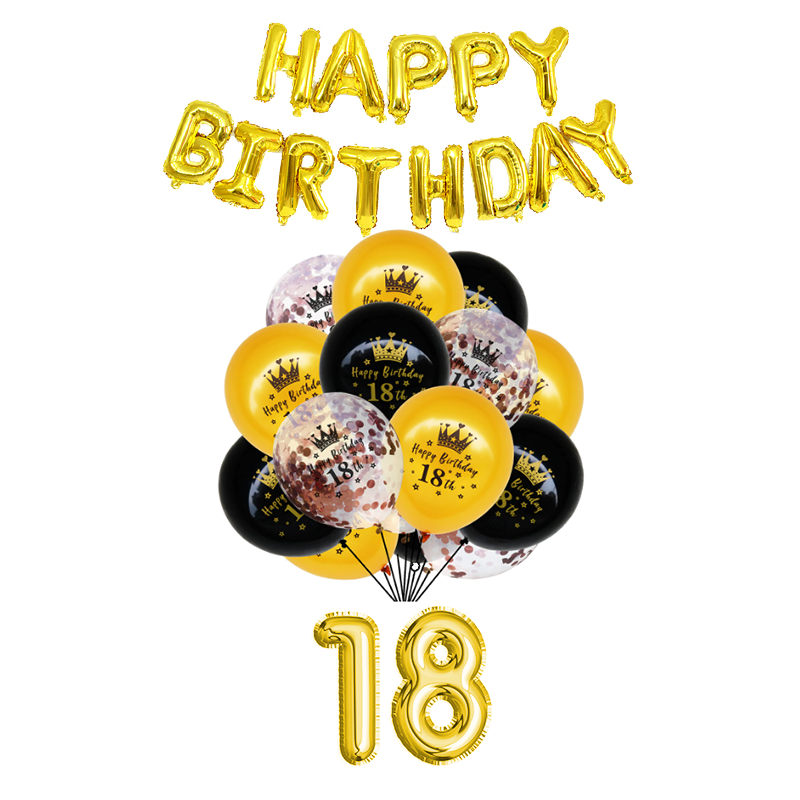 18e verjaardagsfeestje decoratie thema voor evenement benodigdheden taart toppers hangende banner servies set borden kopjes servetten tafelkleed