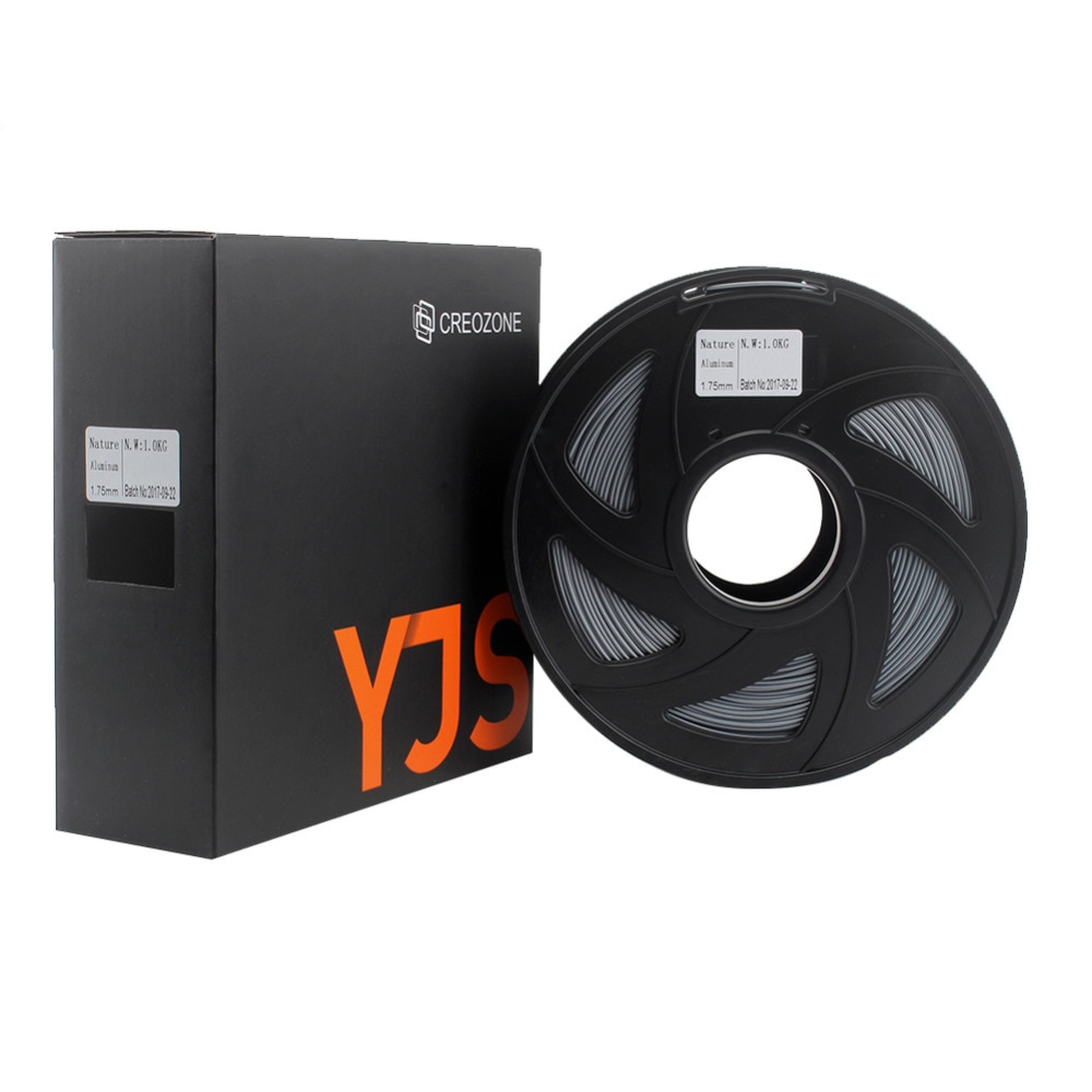 CREOZONE Premium 3D Printer Filament Metal Series Aluminum PLA Filament 1.75mm 1kg Spool for Prusa i3 RagRap