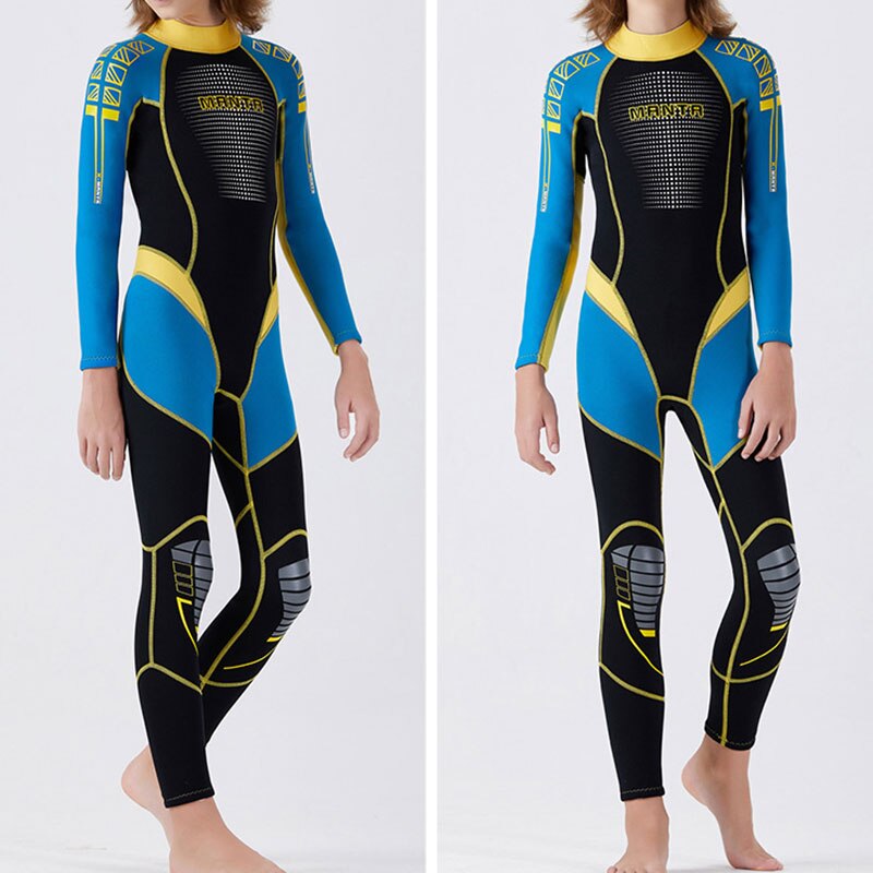 Costumi da bagno per adolescenti Neoprene Triathlon protezione solare invernale abbigliamento meduse tuta elastica a quattro vie Trisuit Surf MC889: Blue / L