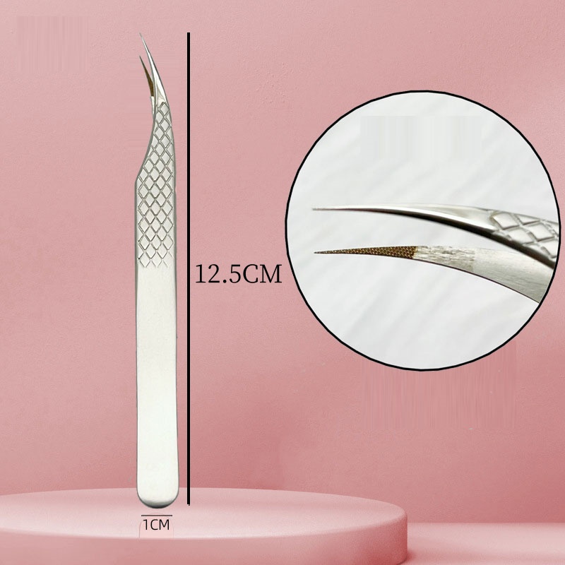 Pinzas para pestañas postizas con punta de fibra nanométrica para extensión de pestañas, Mega volumen, punta cerrada perfecta, aislamiento de bota, herramientas de maquillaje para artistas: MULTICOLOR