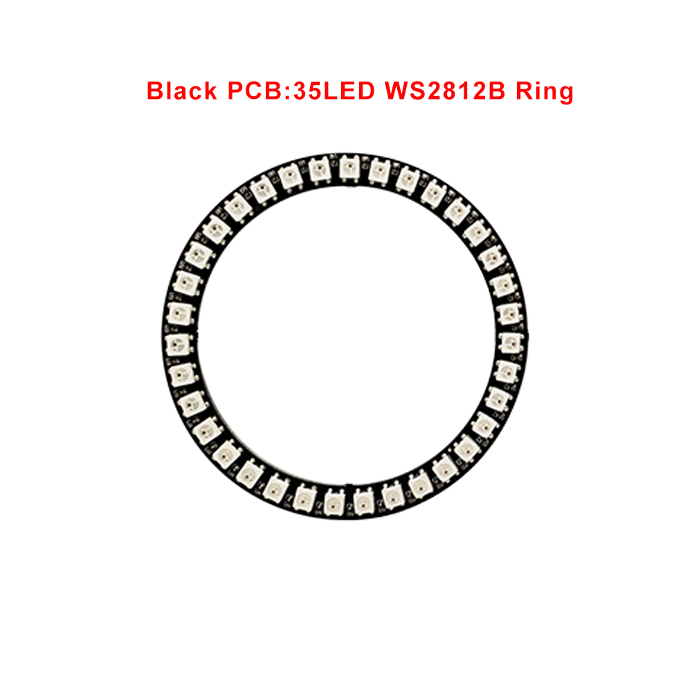 Dc 5V Led Ring Ronde Module 8/16/24/35/45 Pixel Individueel Adresseerbare Ws2812 Rgbic Cirkel Strip Licht Diy Smd5050 Full Color: Emitting Color6